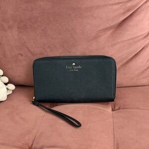 Kate Spade Black Zip-Around Wallet